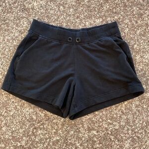 Athleta Shorts  size Medium  Black  Sweatpants material Waist tie missing